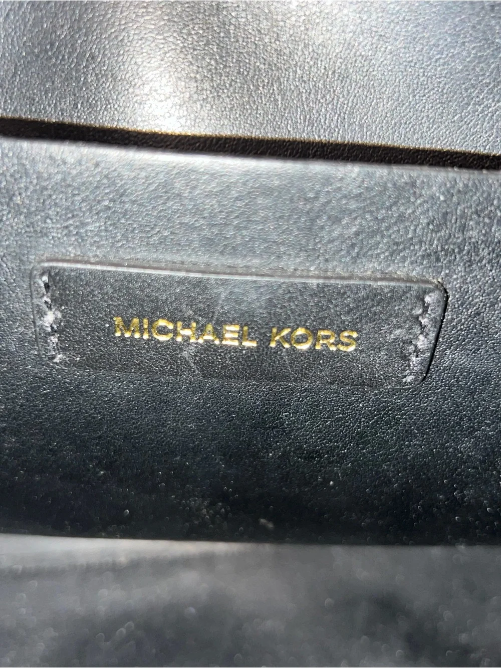 Michael Kors Black Leather Satchel with Gold Hardware - Picture 4 of 5